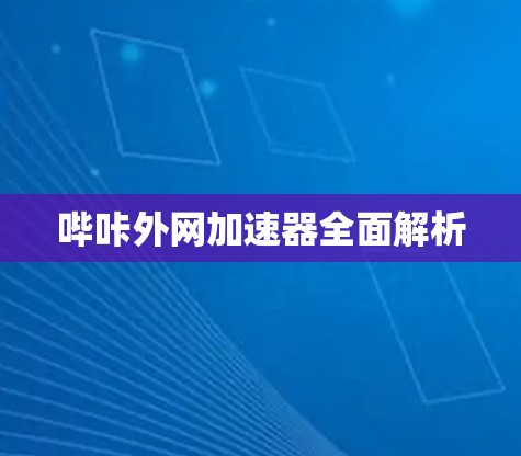 哔咔外网加速器全面解析