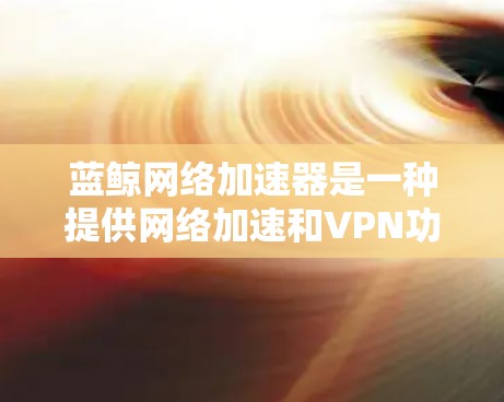 蓝鲸网络加速器是一种提供网络加速和VPN功能的工具，通常支持在不同设备和平台上的使用。如果你指的是蓝鲸网络加速器的外网功能，可能是指它在某些特定平台或应用中支持VPN连接