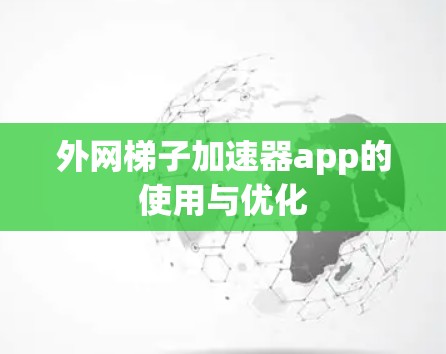 外网梯子加速器app的使用与优化