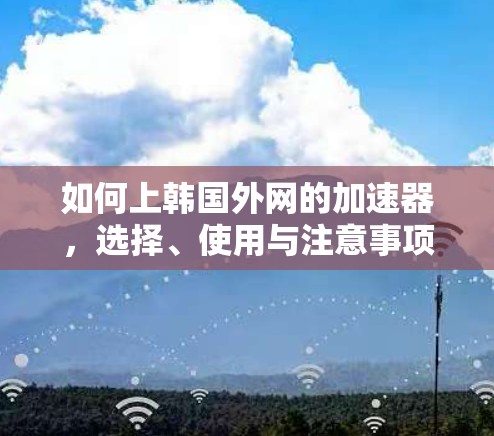如何上韩国外网的加速器，选择、使用与注意事项