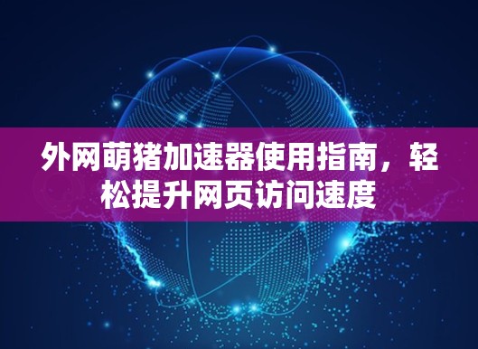 外网萌猪加速器使用指南，轻松提升网页访问速度