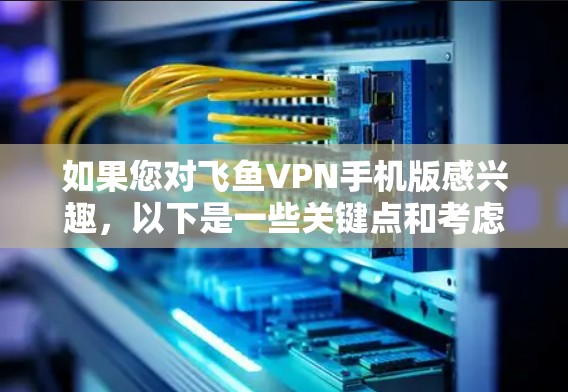 如果您对飞鱼VPN手机版感兴趣，以下是一些关键点和考虑因素，帮助您更好地了解这个应用