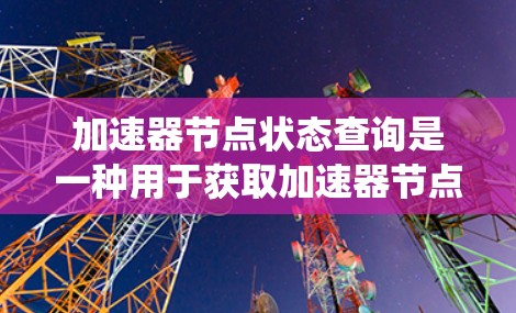 加速器节点状态查询是一种用于获取加速器节点性能参数的功能，主要用于优化资源使用和提升系统性能。以下是对该功能的详细分析和步骤说明
